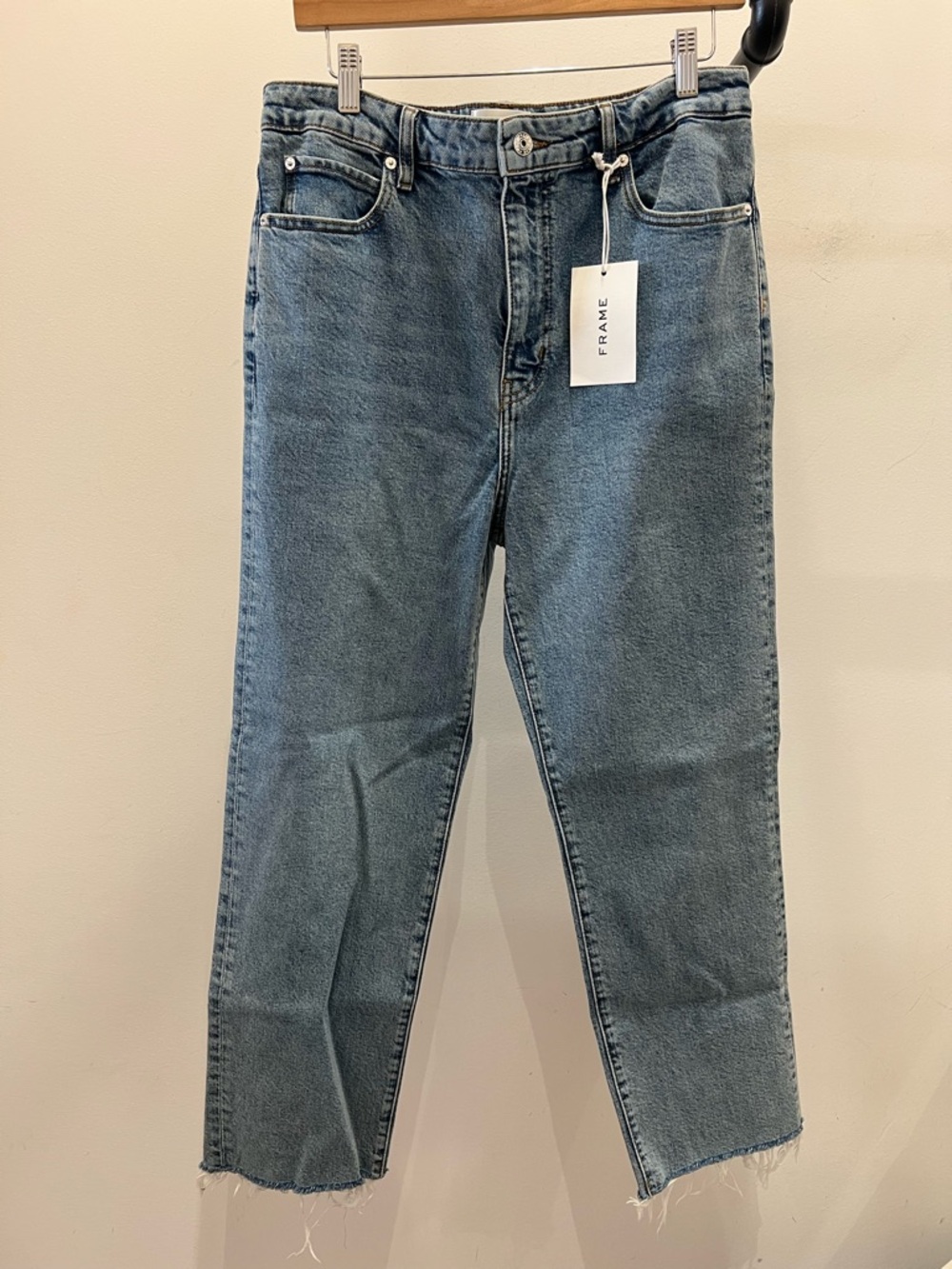Frame Denim Light Blue Women's Straight-Leg Jeans PM